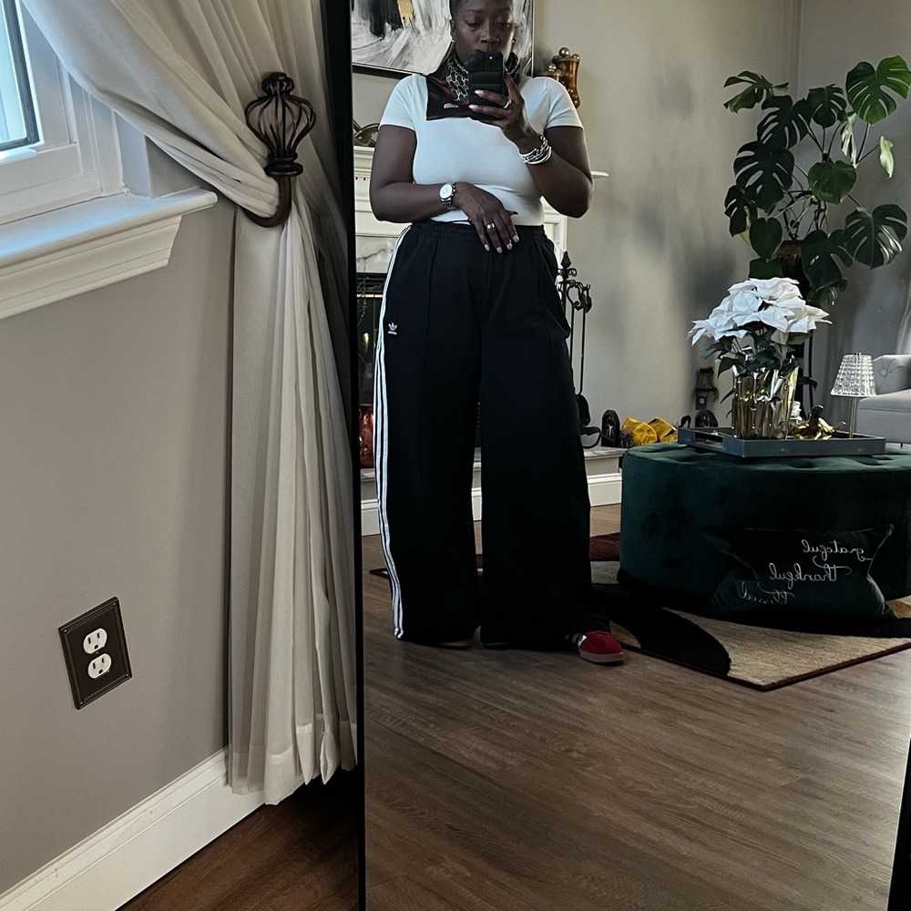 Women's Black Adidas Track Pants